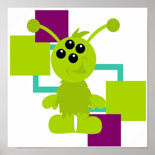 Little Monster Alien Creature Poster (Voorkant)