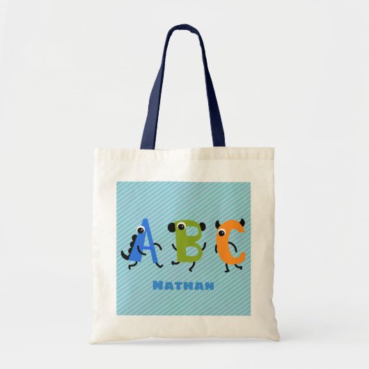 Little Monster Alphabet ABC Tote Bag (Voorkant)