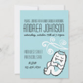 Little Monster Baby shower Invitation (jongen) Kaart (Achterkant)