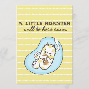 Little Monster Baby shower Invitation (jongen) Kaart