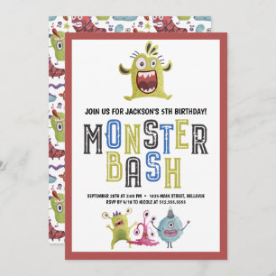 Little Monster Bash Birthday Kaart