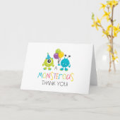 Little Monster Bedanktkaart Kaart (Gele Bloem)
