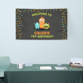 Little Monster Birthday Banner Boy Chalk Confetti (Beurs)