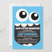 Little Monster Birthday Party Invitation Kaart (Voorkant)
