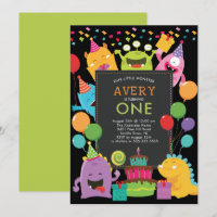 Little Monster Birthday Party Invitation