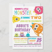 Little Monster Birthday Party Invite Kaart (Voorkant)
