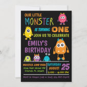 Little Monster Birthday Party Invite Kaart (Voorkant)