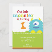 Little Monster Birthday-uitnodiging Kaart (Voorkant)