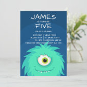 Little Monster Blue Kaart (Staand voorkant)