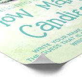 Little Monster Boy Baby shower Gissen Spel Sign Poster (Hoek)