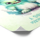 Little Monster Boy Baby shower Treats teken Poster (Hoek)