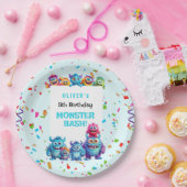 Little Monster Boy Verjaardagsfeestje Papier Borde Papieren Bordje (Feest)