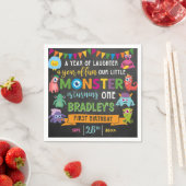 Little Monster Chalkboard 1st Birthday Party Servet (Insitu)