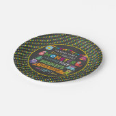 Little Monster Chalkboard 4e verjaardagsfeestje Papieren Bordje (Gekanteld)