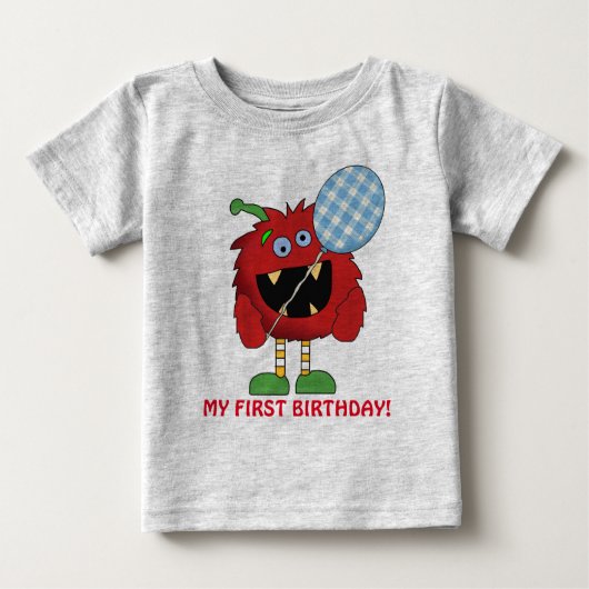 Little Monster first Birthday t shirt (Voorkant)