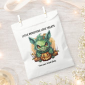 Little Monster Green Creature Halloween Bedankzakje (Geknipt)