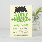 Little Monster Halloween Baby shower Kaart (Staand voorkant)