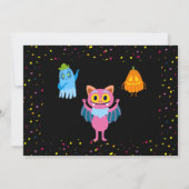 Little Monster Halloween Costume Birthday Foto Kaart (Achterkant)