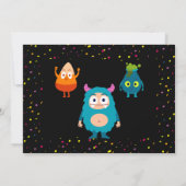 Little Monster Halloween Costume Birthday Foto Kaart (Achterkant)