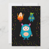 Little Monster Halloween Costume Birthday Party Kaart (Achterkant)