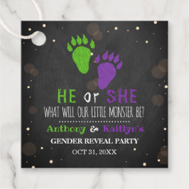 Little Monster Halloween Gender Release Party Bedankjes Labels