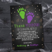 Little Monster Halloween Gender Release Party Bedankkaart