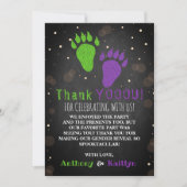 Little Monster Halloween Gender Release Party Bedankkaart (Voorkant)