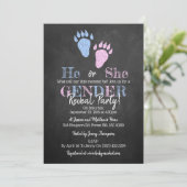 Little Monster Halloween Gender Release Party Kaart (Staand voorkant)