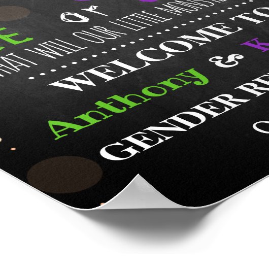 Little Monster Halloween Gender Release Party Poster (Hoek)