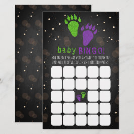 Little Monster Halloween Gender Reveal Party Bingo
