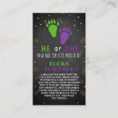 Little Monster Halloween Gender Reveal Party Boek Informatiekaartje (Voorkant)