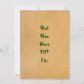 Little Monster Invitation Kaart (Achterkant)