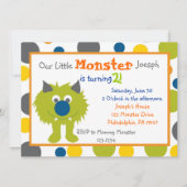 Little Monster Invitation Kaart (Voorkant)