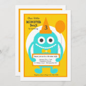 Little Monster Invitation Kaart (Voorkant / Achterkant)