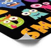 Little Monster is 100 dagen slimmere school Kinder Poster (Hoek)
