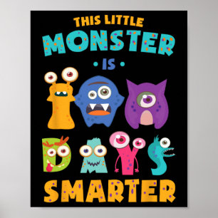 Little Monster is 100 dagen slimmere school Kinder Poster