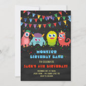Little Monster Kids Birthday Party Kaart (Voorkant)