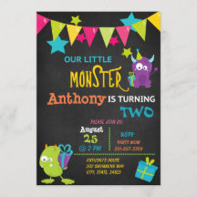 Little Monster krijgt twee verjaardagsuitnodiginge