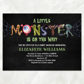 Little Monster Letters Halloween Baby shower Kaart
