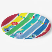 Little Monster Party Papieren Bordje (Gekanteld)