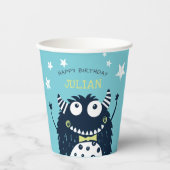 Little Monster Personalized Kids Birthday Party Papieren Bekers (Voorkant)