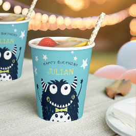 Little Monster Personalized Kids Birthday Party Papieren Bekers