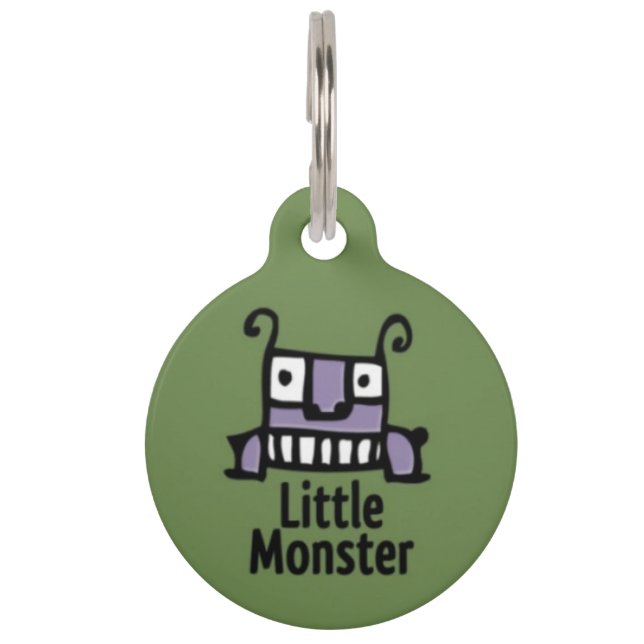 Little Monster Pet ID Tag Huisdierpenning (Voorkant)
