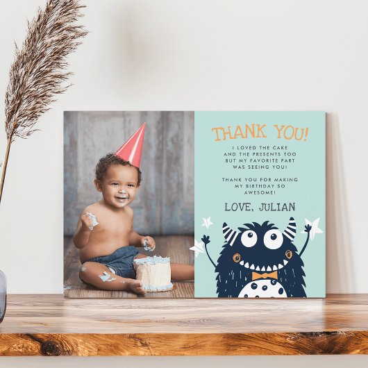 Little Monster | Platte Dankjewelfoto Kaart