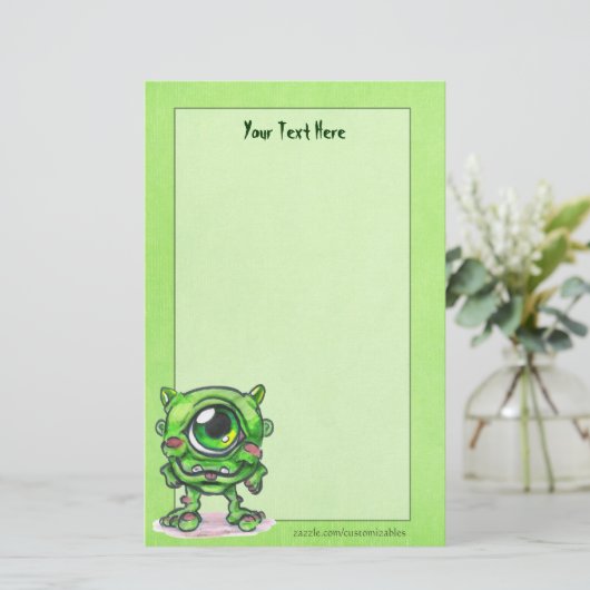 Little Monster Stationery Briefpapier (Staand voorkant)