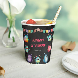 Little Monster thema verjaardagsfeestje Papieren Bekers