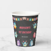 Little Monster thema verjaardagsfeestje Papieren Bekers (Voorkant)