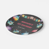 Little Monster thema verjaardagsfeestje Papieren Bordje (Gekanteld)