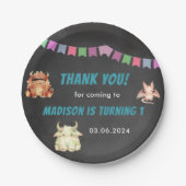 Little Monster thema verjaardagsfeestje Papieren Bordje (Voorkant)