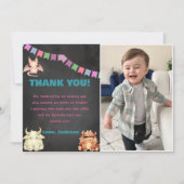 Little Monster Theme Verjaardag Bedankt Card Kaart (Voorkant)